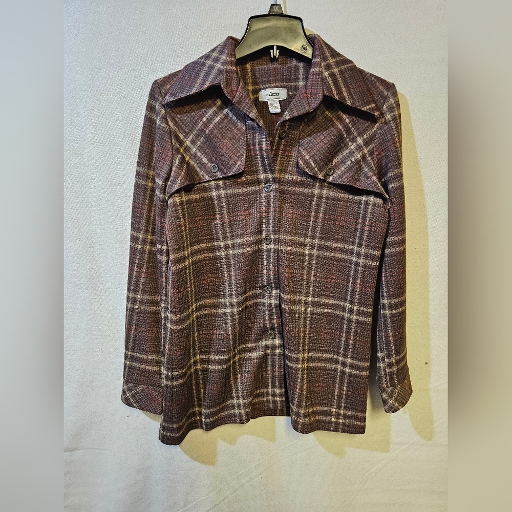 Alco Vintage‎ Plaid Button-Up Shirt/flannel